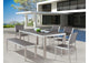 701862 Metropolitan Outdoor Double Bench Gray & Silver