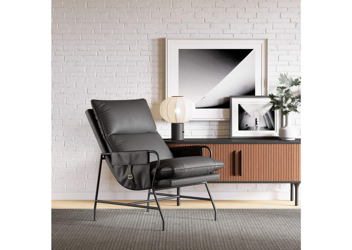 110204 Halaus Accent Chair Black