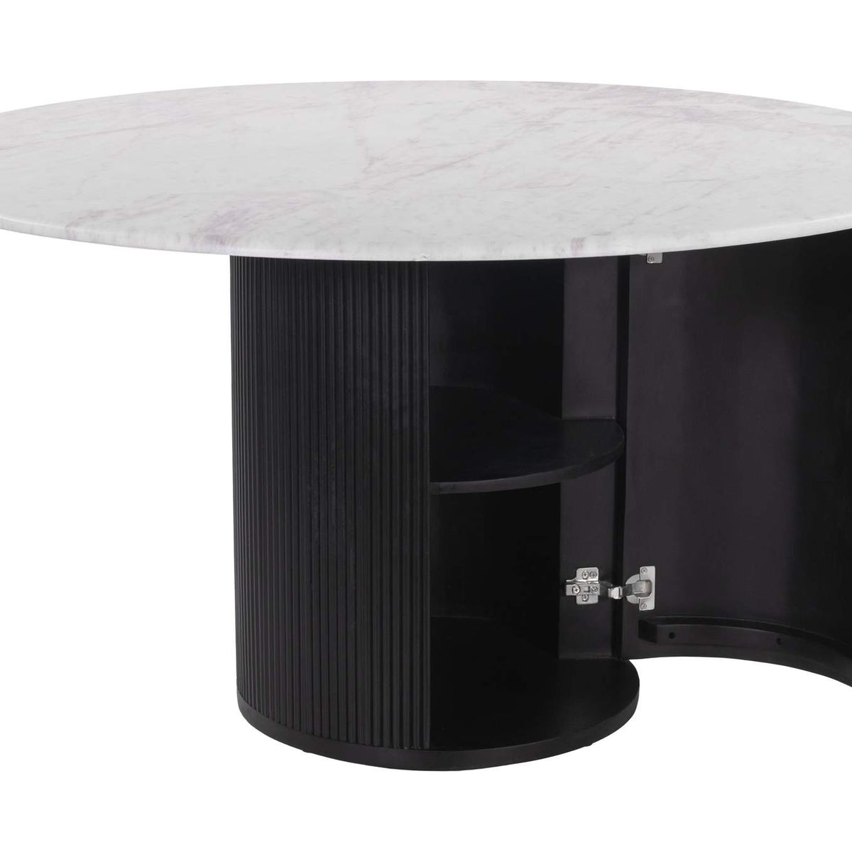 110140 Izola Dining Table White & Black