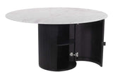 110140 Izola Dining Table White & Black