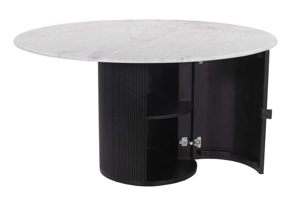110140 Izola Dining Table White & Black