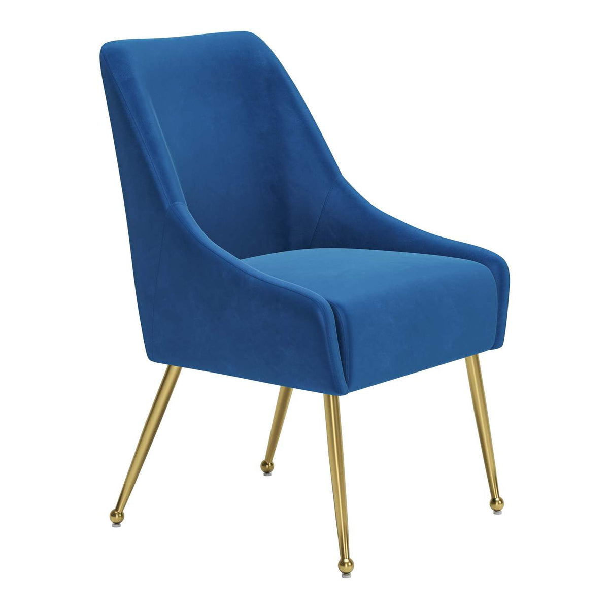 109715 Maxine Dining Chair Navy Blue & Gold
