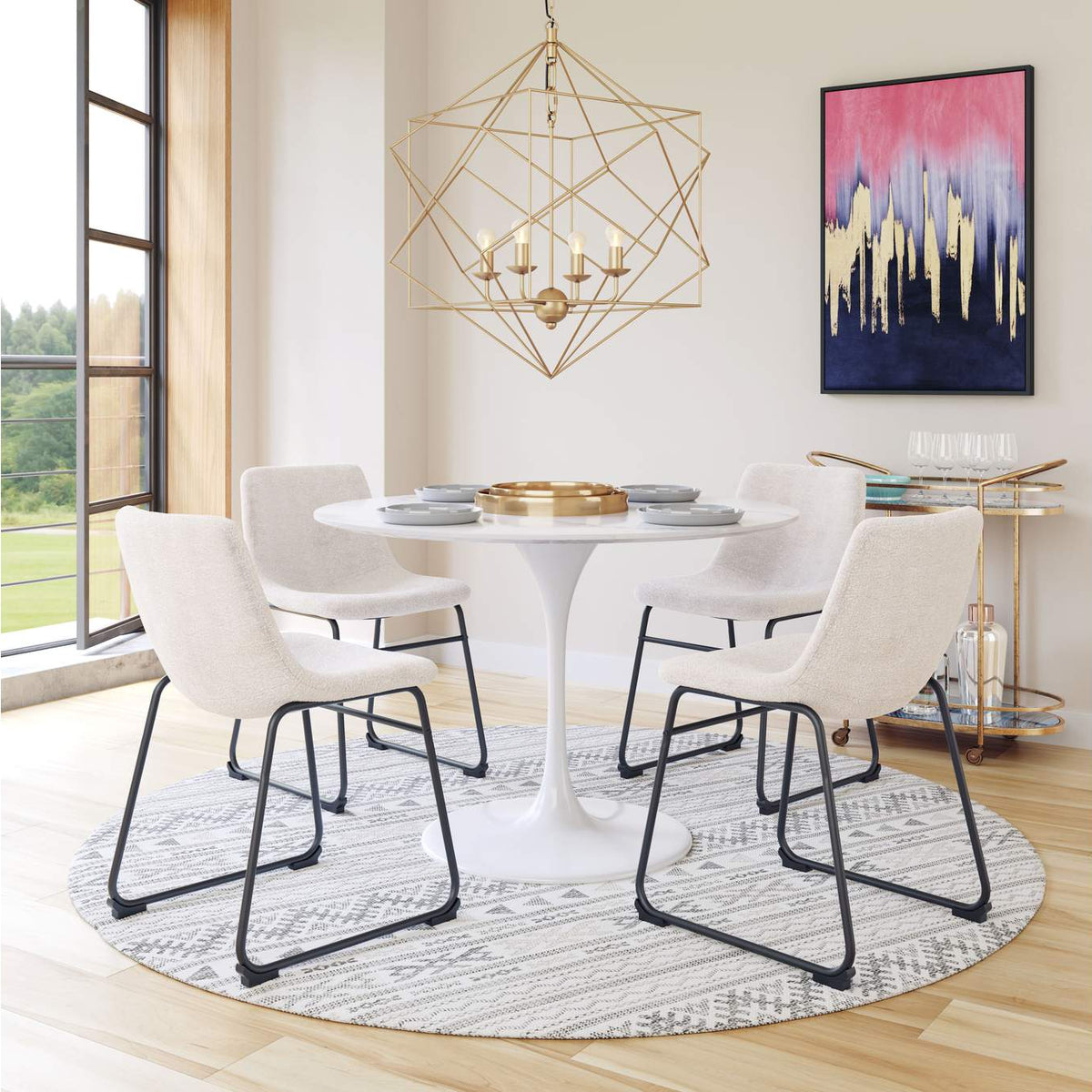 109651 Smart Dining Chair (Set Of 2) Ivory