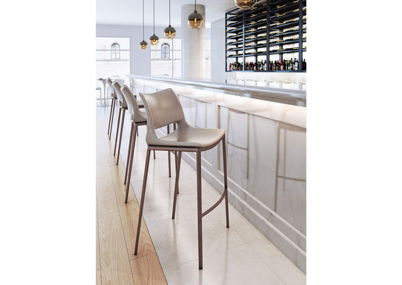 101286 Ace Barstool (Set Of 2) Brown & Walnut