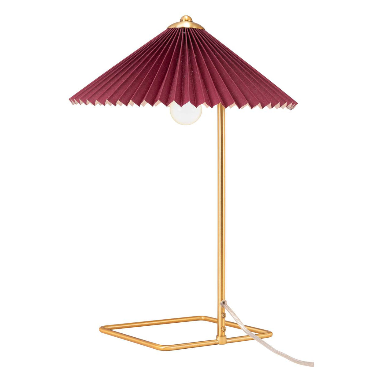 56137 Charo Table Lamp Red & Gold