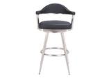 110045 Vagur Swivel Barstool Black