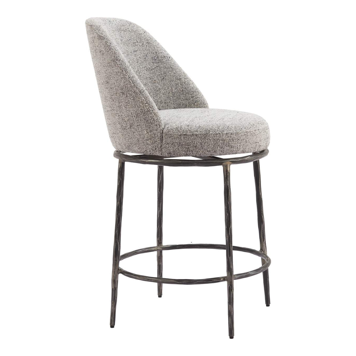 110274 Nordhavn Swivel Counter Stool Gray