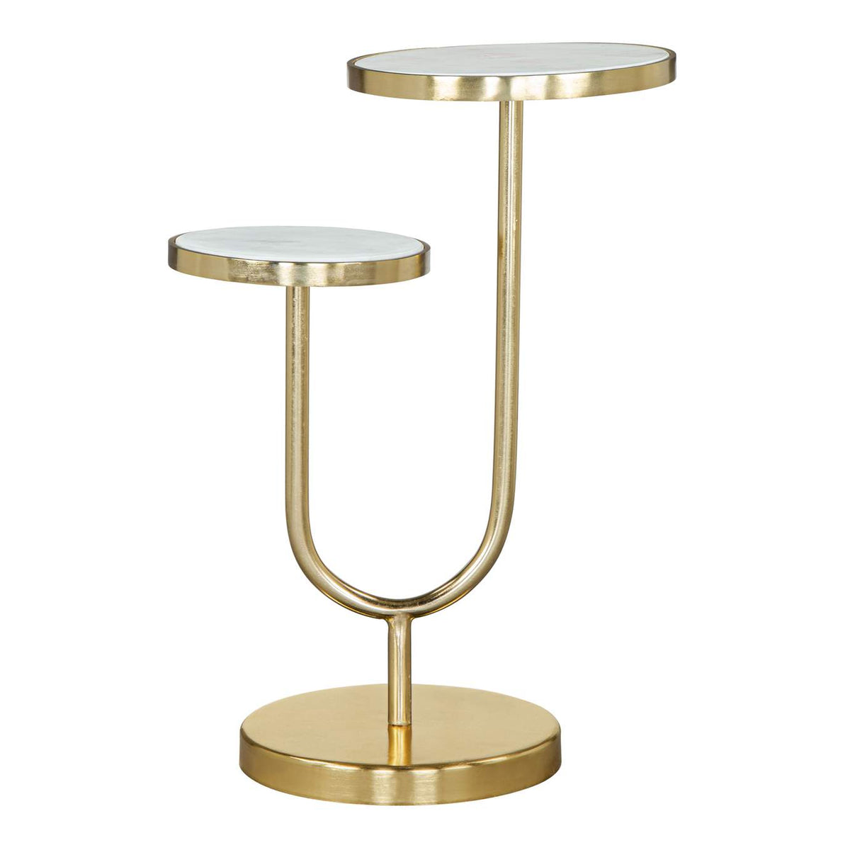 109354 Marc Side Table White & Gold