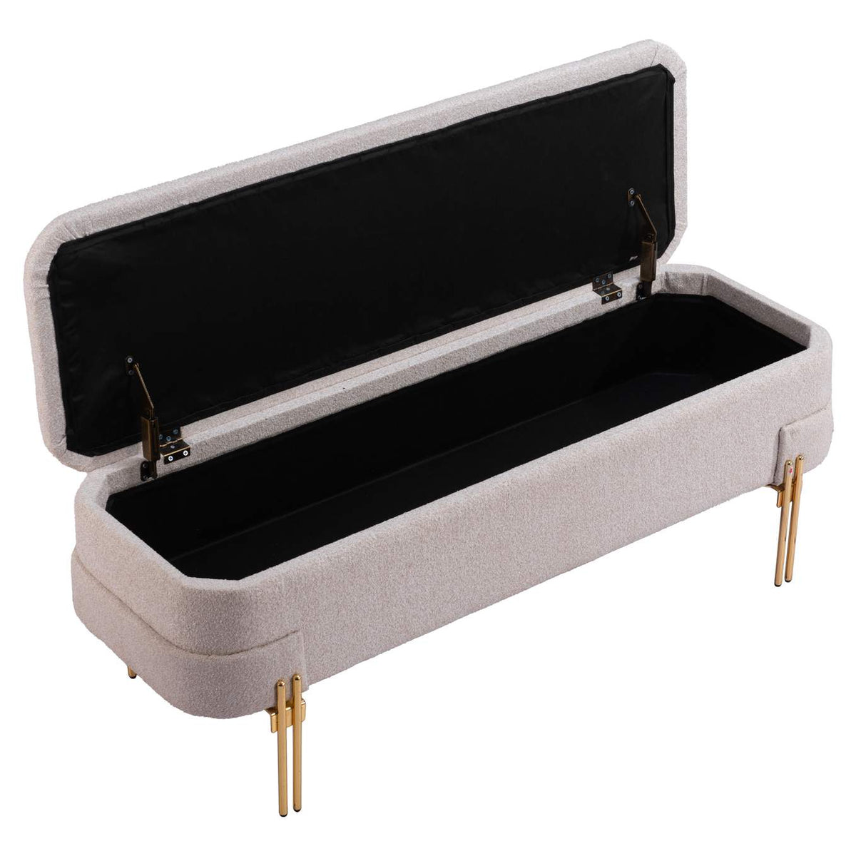 110082 Lebreton Storage Bench Oatmeal Beige