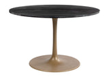 109095 Taj Dining Table Black & Gold