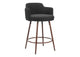 110375 Kono Swivel Counter Stool (Set Of 2) Black & Walnut