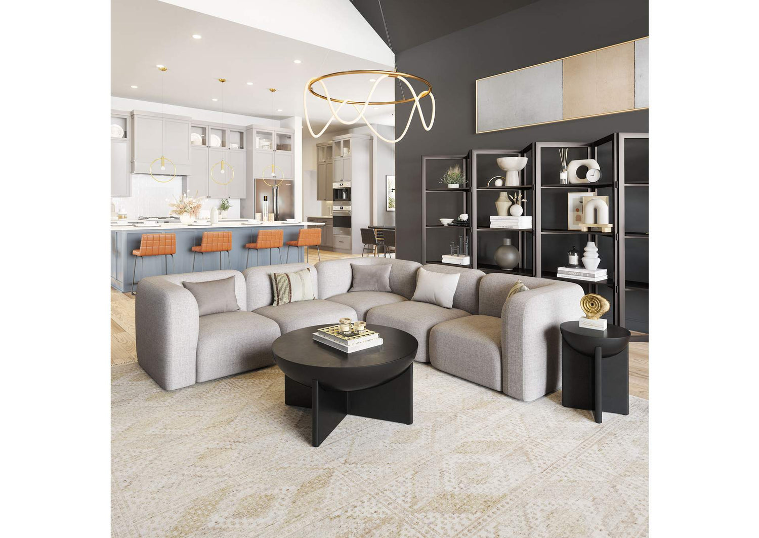 110366 Biak Corner Chair Gray