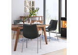 101271 Magnus Dining Chair (Set Of 2) Black & Silver