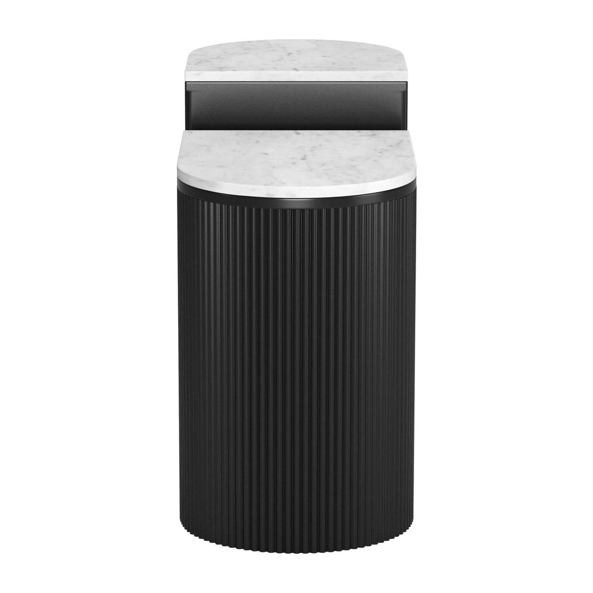 109919 Ormara Side Table Set (2-Piece) White & Black