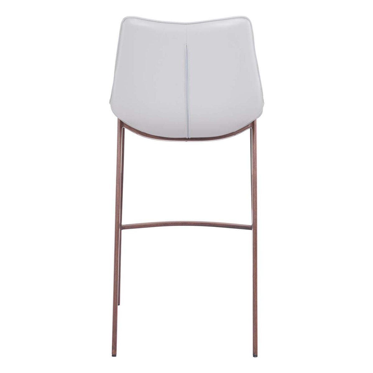 101278 Magnus Barstool (Set Of 2) White & Walnut