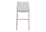 101278 Magnus Barstool (Set Of 2) White & Walnut
