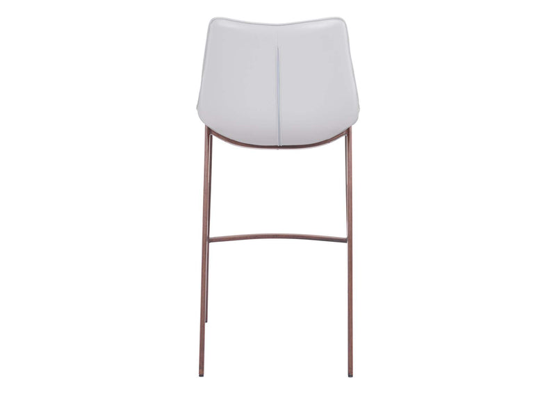 101278 Magnus Barstool (Set Of 2) White & Walnut