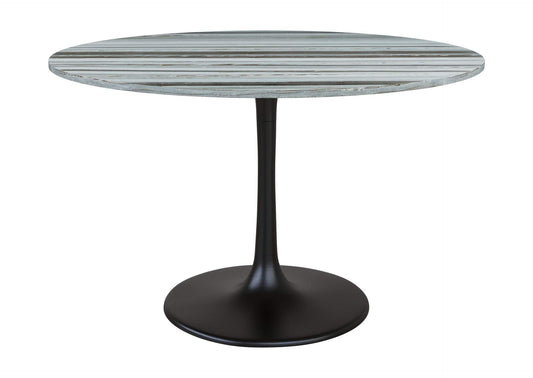 109447 Central City Dining Table Gray & Black