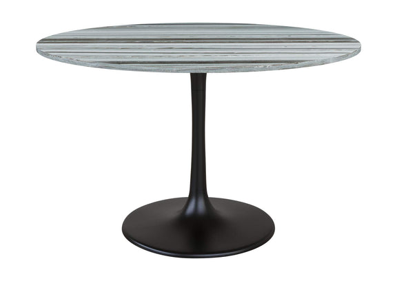 109447 Central City Dining Table Gray & Black