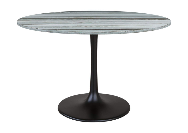 109447 Central City Dining Table Gray & Black