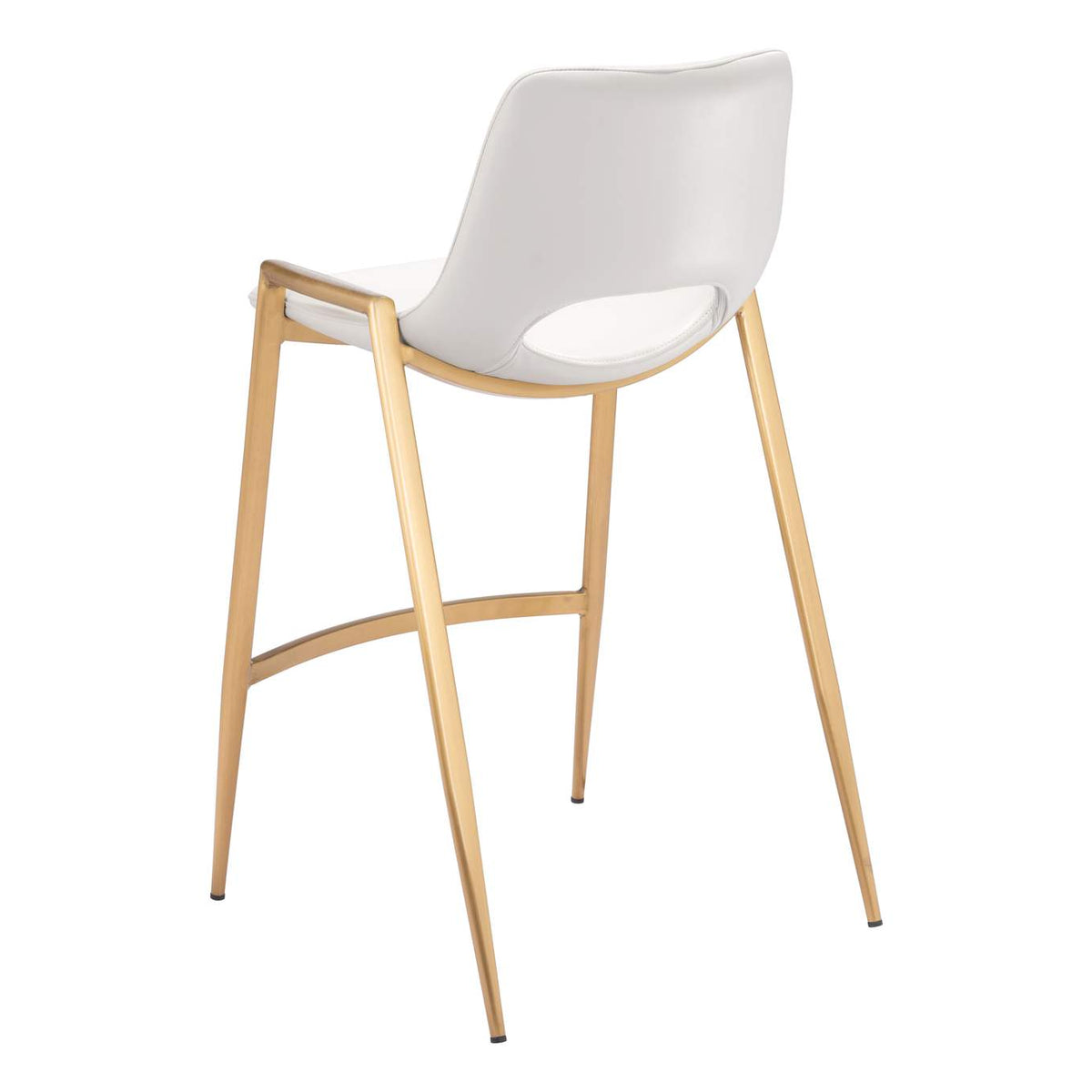 109553 Desi Counter Stool (Set Of 2) White & Gold