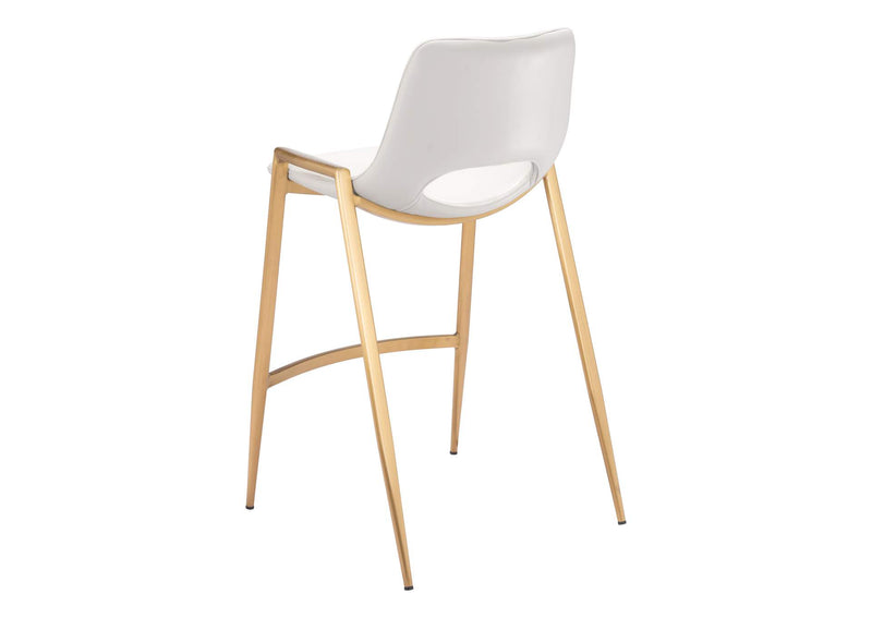 109553 Desi Counter Stool (Set Of 2) White & Gold
