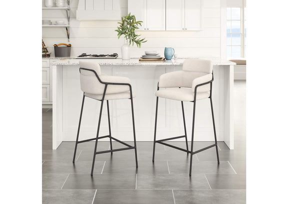 109665 Marcel Counter Stool (Set Of 2) Cream