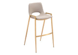 109735 Desi Barstool (Set Of 2) Beige & Gold