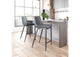 109391 Magnus Barstool (Set Of 2) Dark Gray & Black