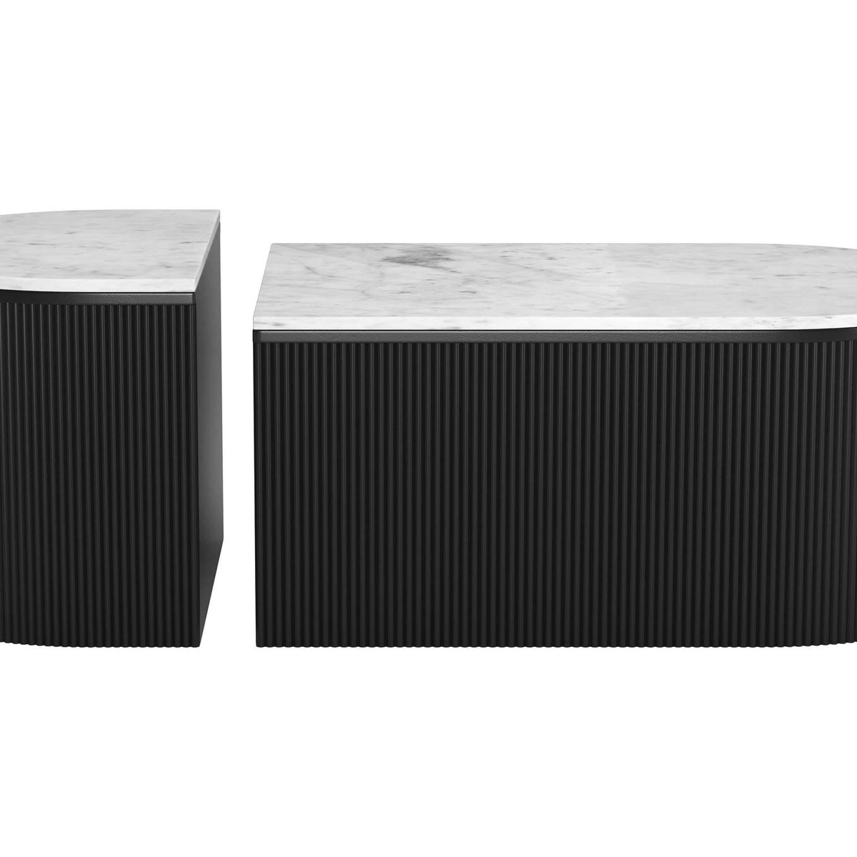 109920 Ormara Coffee Table Set (2-Piece) White & Black