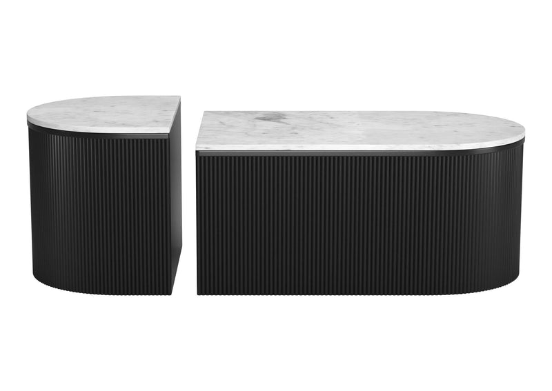 109920 Ormara Coffee Table Set (2-Piece) White & Black