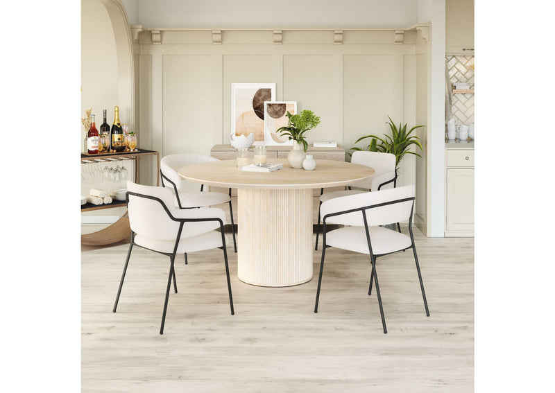 109663 Marcel Dining Chair (Set Of 2) Cream
