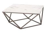100657 Tintern Coffee Table White & Antique Bronze