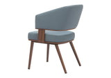 110328 Poise Dining Chair Azure Gray & Walnut
