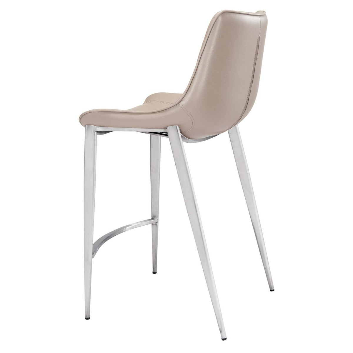 102028 Magnus Counter Stool (Set Of 2) Brown & Silver