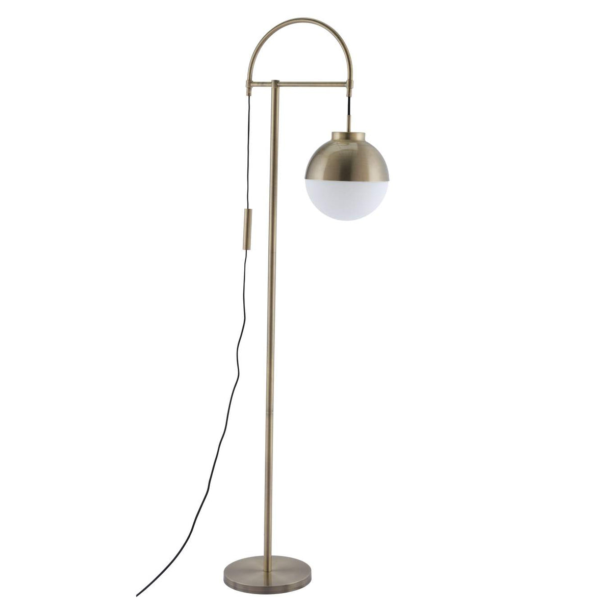 56053 Waterloo Floor Lamp White & Bronze