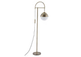 56053 Waterloo Floor Lamp White & Bronze