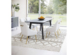109714 Maxine Dining Chair White & Gold