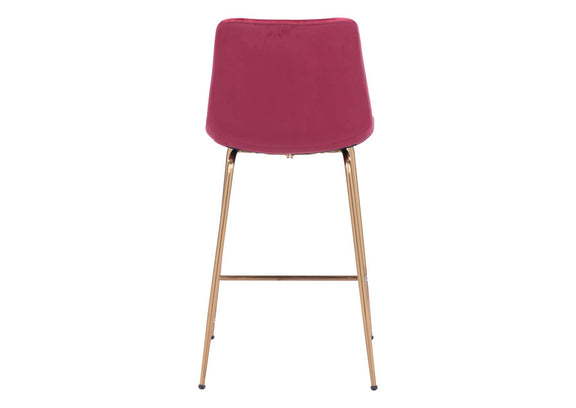 101764 Tony Counter Stool Red & Gold
