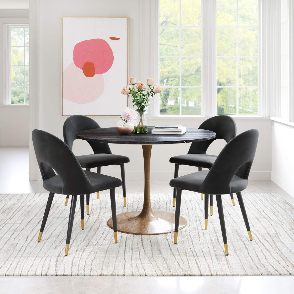 109873 Menlo Dining Chair (Set Of 2) Black