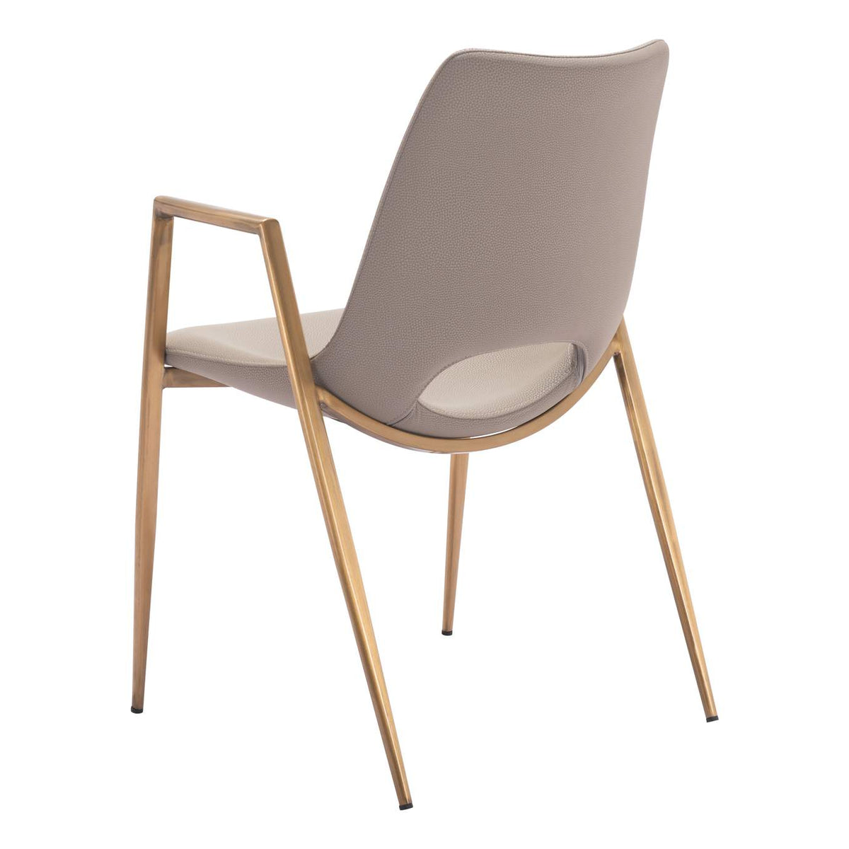 109731 Desi Dining Chair (Set Of 2) Beige & Gold