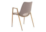 109731 Desi Dining Chair (Set Of 2) Beige & Gold