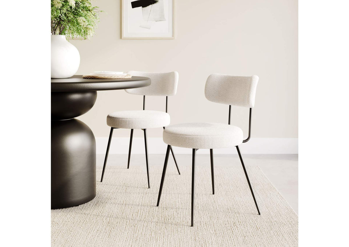 109738 Blanca Dining Chair (Set Of 2) Ivory