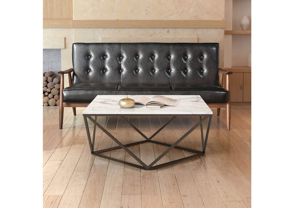 100657 Tintern Coffee Table White & Antique Bronze