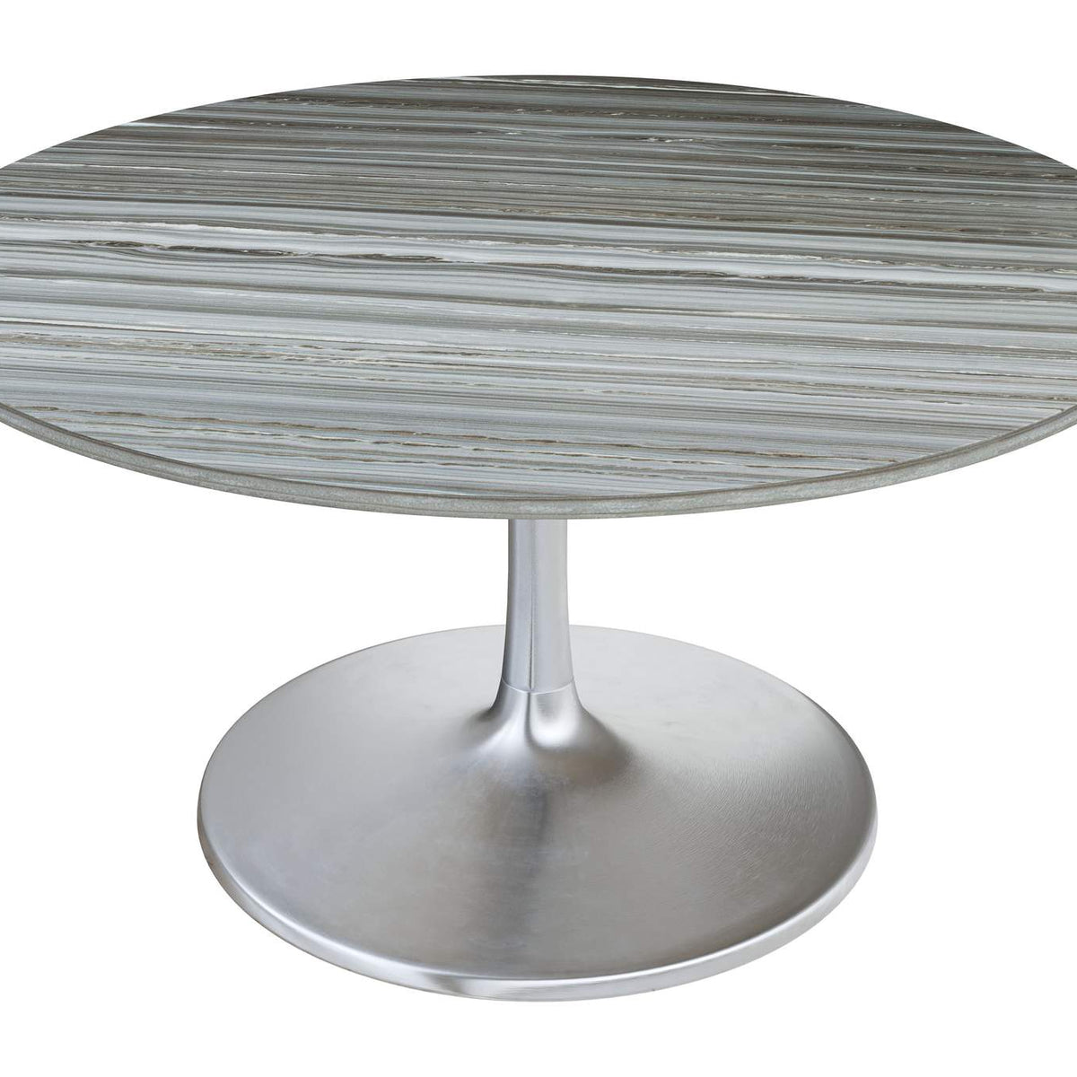 109452 Star City Dining Table (60") Gray & Silver
