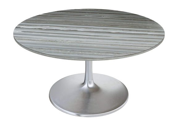 109452 Star City Dining Table (60") Gray & Silver