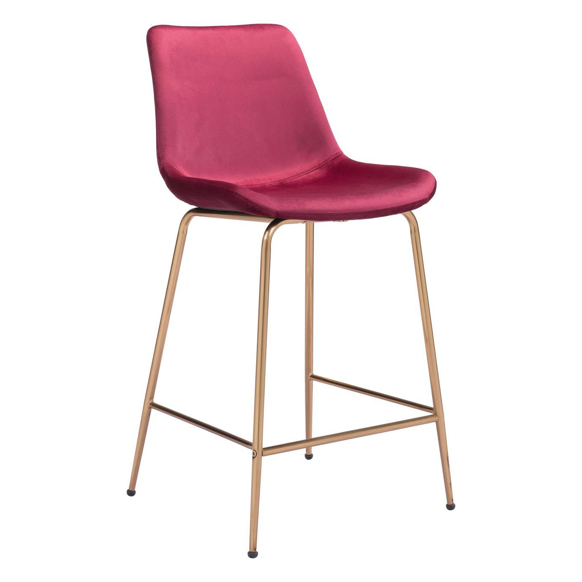 101764 Tony Counter Stool Red & Gold