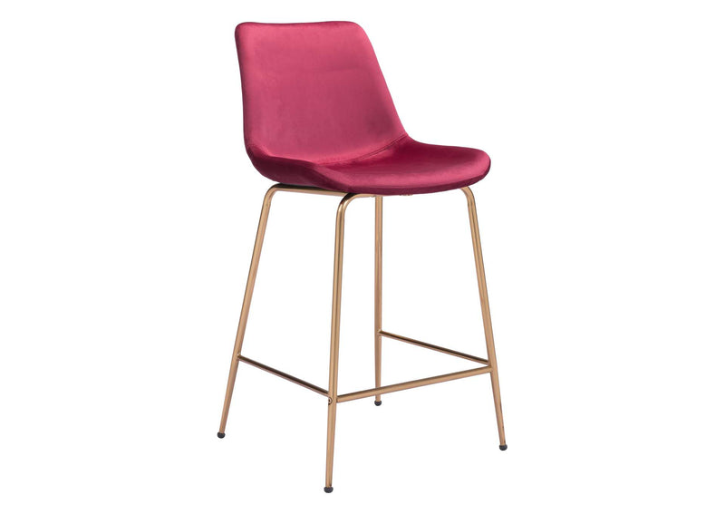 101764 Tony Counter Stool Red & Gold