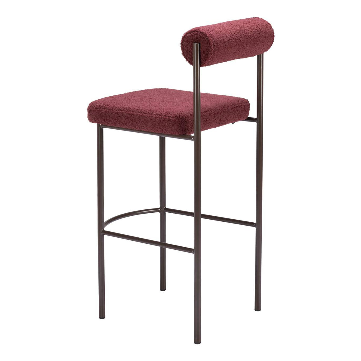 109814 Livorno Barstool (Set Of 2) Red & Bronze