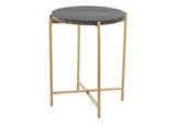 109360 David Side Table Gray & Gold